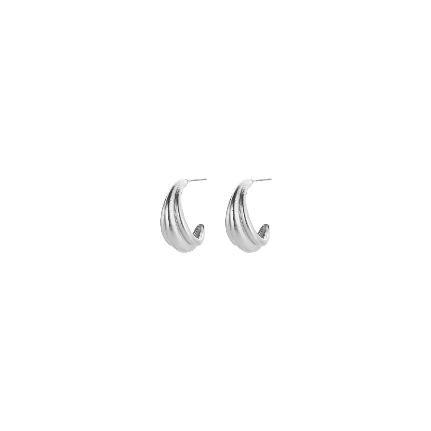 Ohrringe: Satin Wave Creolen