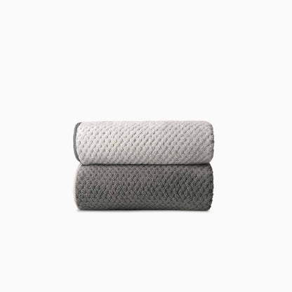 Mikrofaser Gesichts-Handtuch – 2er Set – Dark Grey &amp; Dove Grey